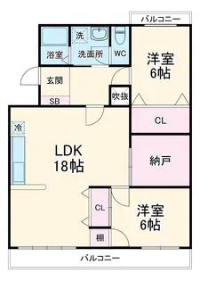 土呂ラポールレジデンス【1階】の間取り