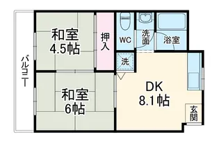 キャッスル北松戸【2階】の間取り