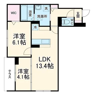 Flat Comfy 豊中【1階】の間取り