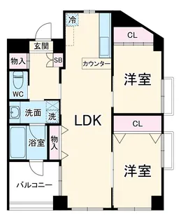 パークヒルズ桜台【202号室】の間取り