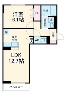 プランドール・さくら【1階】の間取り