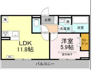 プランドール・さくら【3階】の間取り