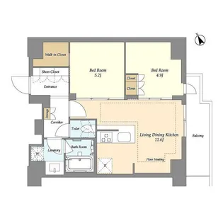 オアーゼ日暮里レジデンス【1203号室】の間取り