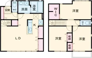 SUNSET MALL D【1階】の間取り