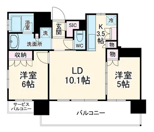 クレアホームズ千葉センタープレイス【11階】の間取り