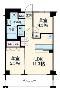 ラグゼナ和光【3階】の間取り