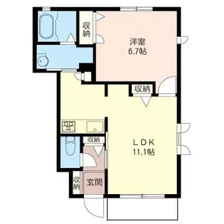 メゾンブランシェ【1階】の間取り