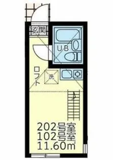 ユナイト片倉町バージニアの杜【2階】の間取り