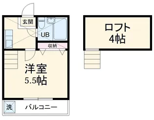 コーポ中野【202号室】の間取り