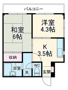 ドミトリーゴコウ【4階】の間取り