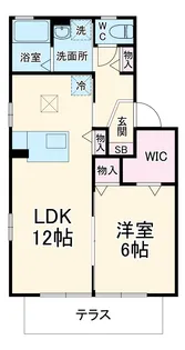クオリス【1階】の間取り