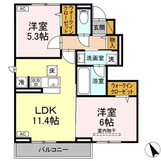 エリオス【1階】の間取り