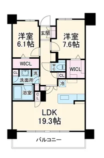 ロイヤルパークス千種【6階】の間取り