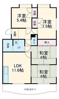 サニーコート朝宮【3階】の間取り