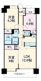 ライオンズマンション大宮宮原【2階】の間取り