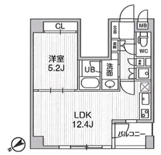 レジデンス白金高輪【3階】の間取り