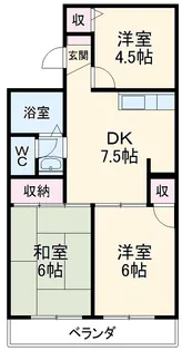 ドミール蓮見【1階】の間取り