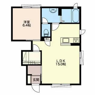クレセオ花水木【1階】の間取り