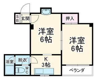 メゾン笹川【403号室】の間取り