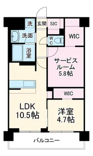 Mimosa北朝霞【203号室】の間取り