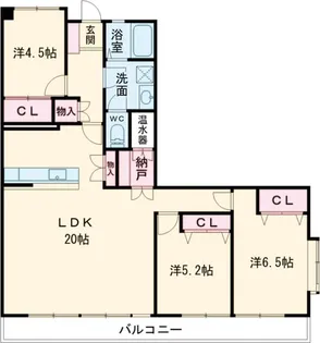 九サンビル【601号室】の間取り