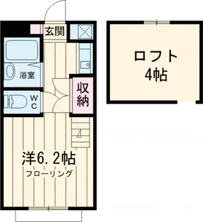 国立ファニー【101号室】の間取り