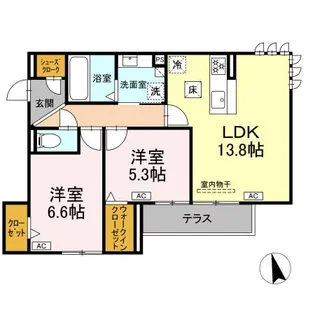 D-avance上和田【1階】の間取り