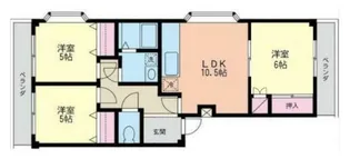 タプラ下荻野【3階】の間取り