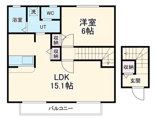 ヨーロピアンシャレータカラ【2階】の間取り
