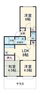 丘ハイツ【1階】の間取り