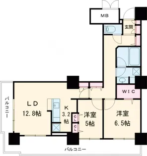 ロイヤルパークスタワー南千住【6階】の間取り