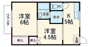 富士ハイム【203号室】の間取り