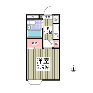 パンシオン上尾NO1【102号室】の間取り