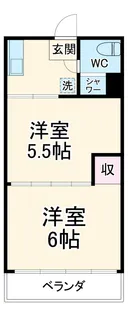 花ノ木アパート【B号室】の間取り