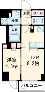 クレストコート旗の台【4階】の間取り