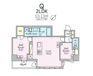 クレストコート旗の台【5階】の間取り