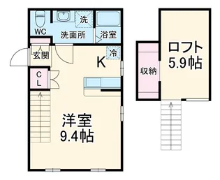 プリマ所沢元町【201号室】の間取り