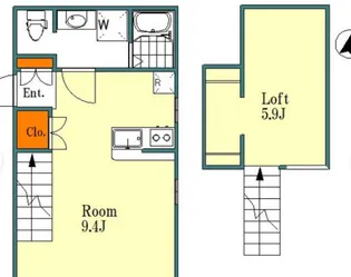 プリマ所沢元町【202号室】の間取り