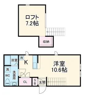 プリマ所沢元町【203号室】の間取り