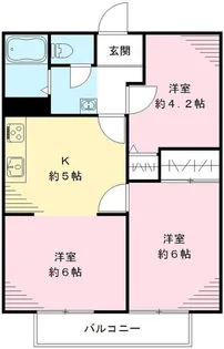 サンビレッジけやき台弐番館【1階】の間取り