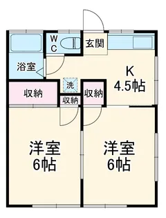 第二木川荘【201号室】の間取り