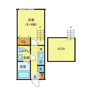 ラッキーダイム鴨居【2階】の間取り