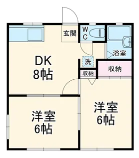 みなみハイツ【1階】の間取り