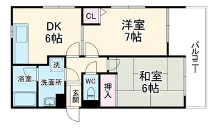 明日香Ⅲテラス【1階】の間取り