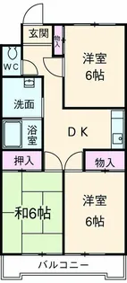 フラット座間【407号室】の間取り