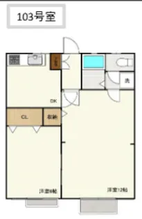ライオンズパレスⅢ【103号室】の間取り