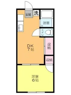 サンライズアパートメントA【1階】の間取り