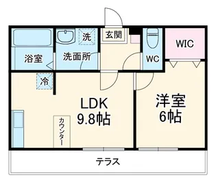 QUIET CRAB HOUSE TOGETHER溝ノ口【1階】の間取り