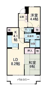 ヒルズ南戸塚【2階】の間取り