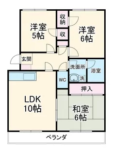 レジデンス石井 N棟【3階】の間取り